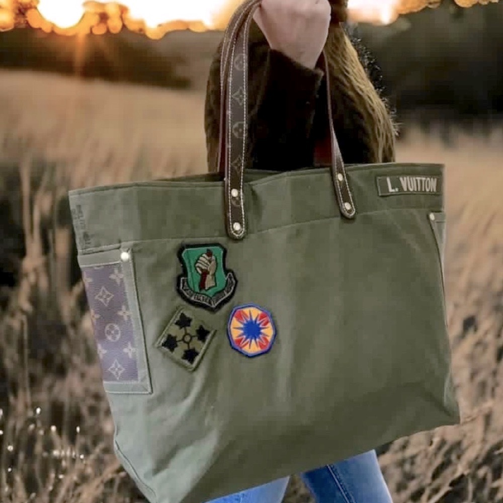 Louis Vuitton LV Repurposed Military Tote Bag